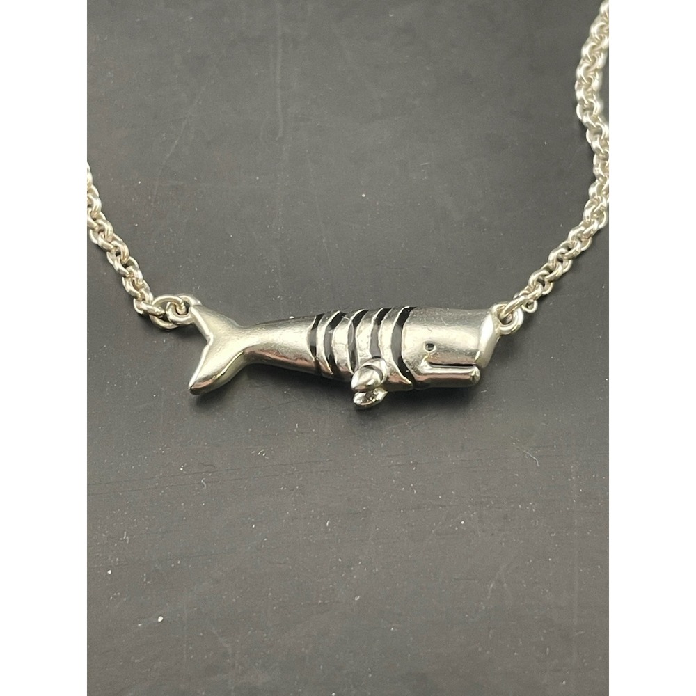 E.‎ Frances Sterling Whale necklace marine gift 925 minimalist Summer jewelry